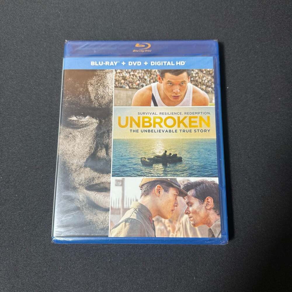 Universal Studios Unbroken Blu-ray + DVD + Digital HD Combo Pack New Sealed